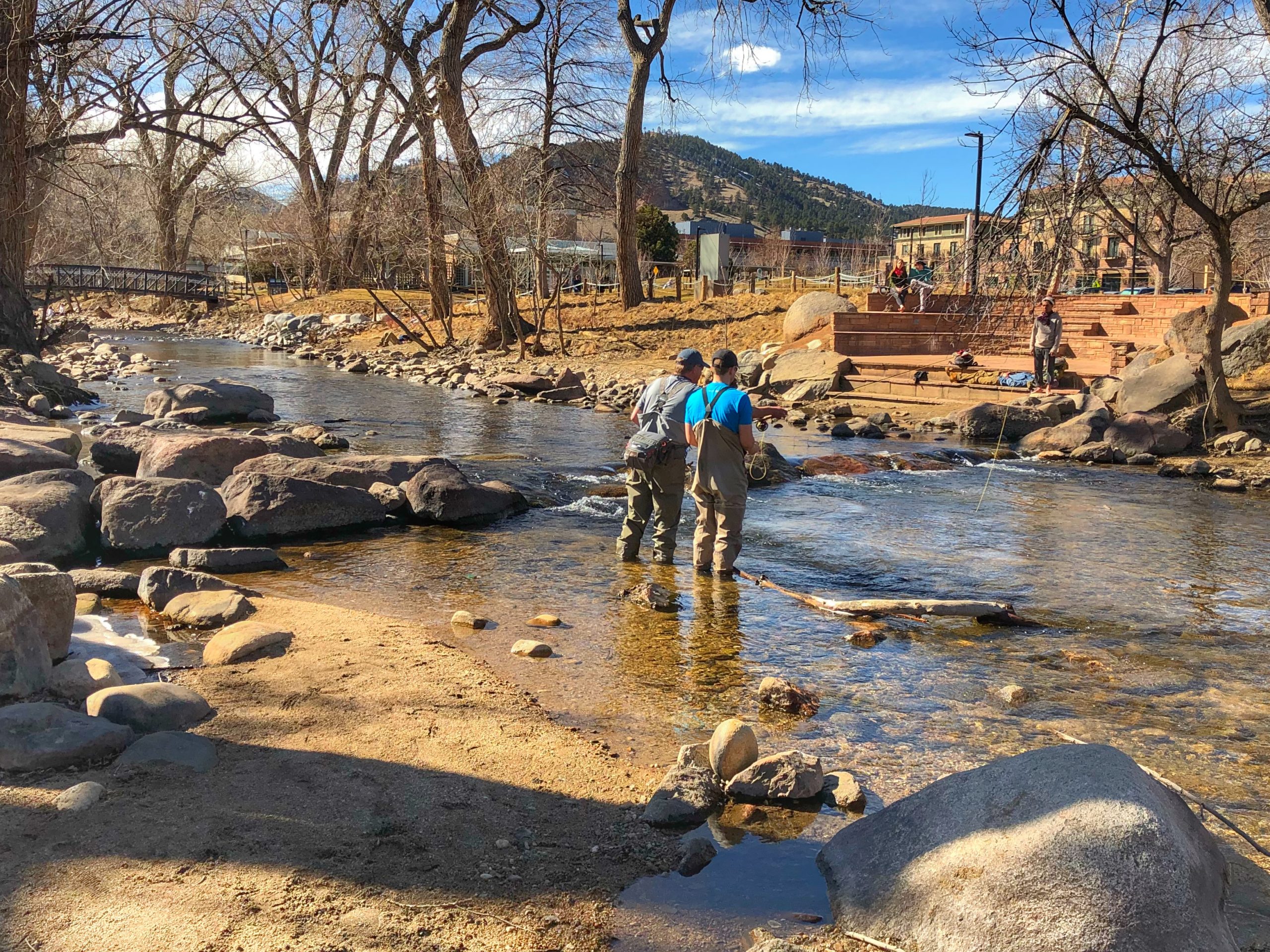 Men Fly Fishing on the Platte River