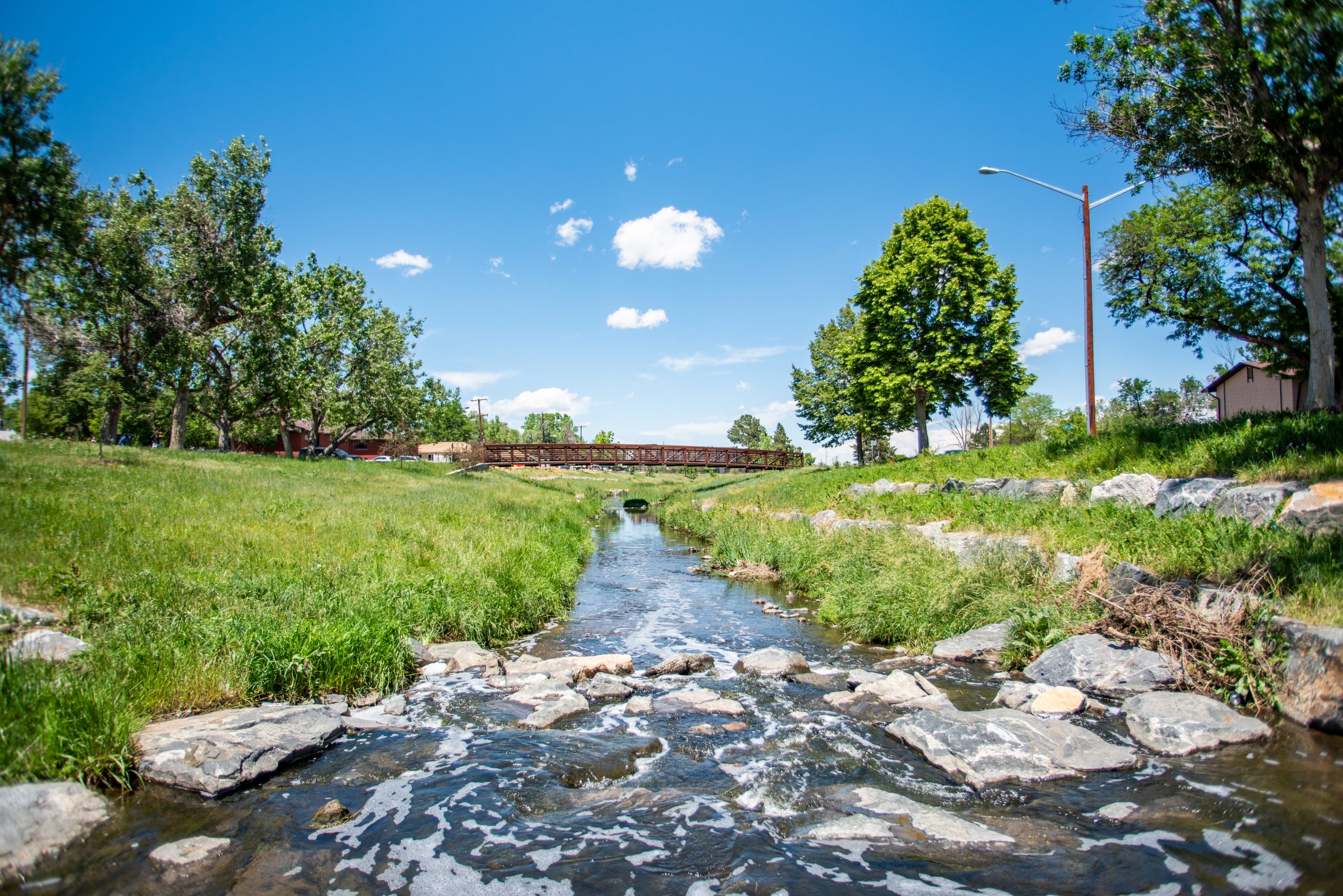 Westerly creek water and bridge